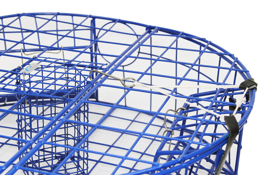 Promar TR-530 heavy-duty crab pot close-up shows rugged construction.