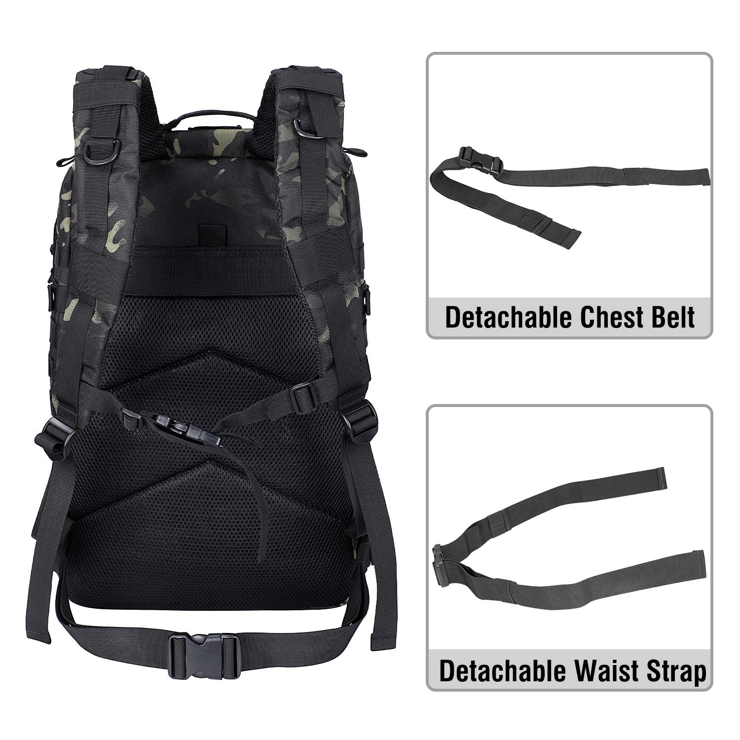 Prospo 40L dual-strap design with ventilated back panel for breathable comfort during wear.