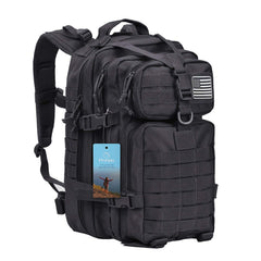 Prospo 40L military tactical backpack front view with spacious main compartment for gear