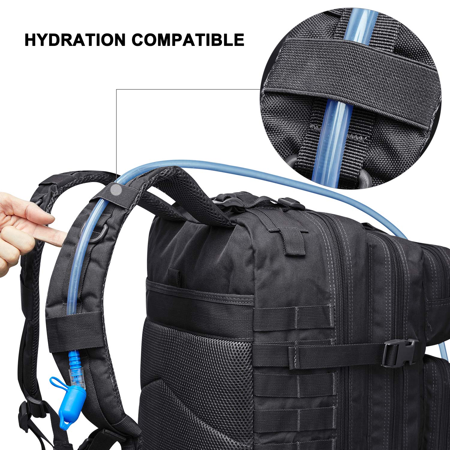 Prospo 40L hydration-compatible backpack ready for water bladders on adventures