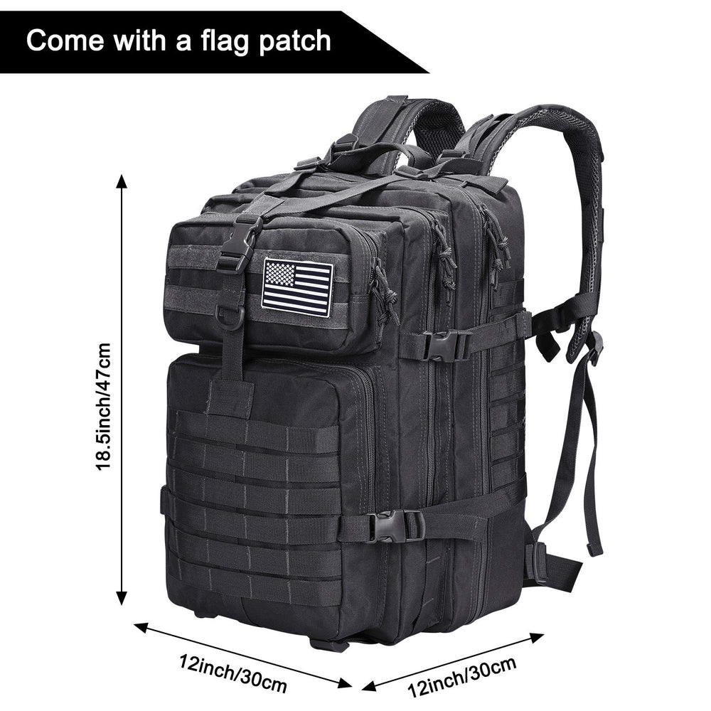 Prospo 40L tactical backpack MOLLE system for customizable gear attachment