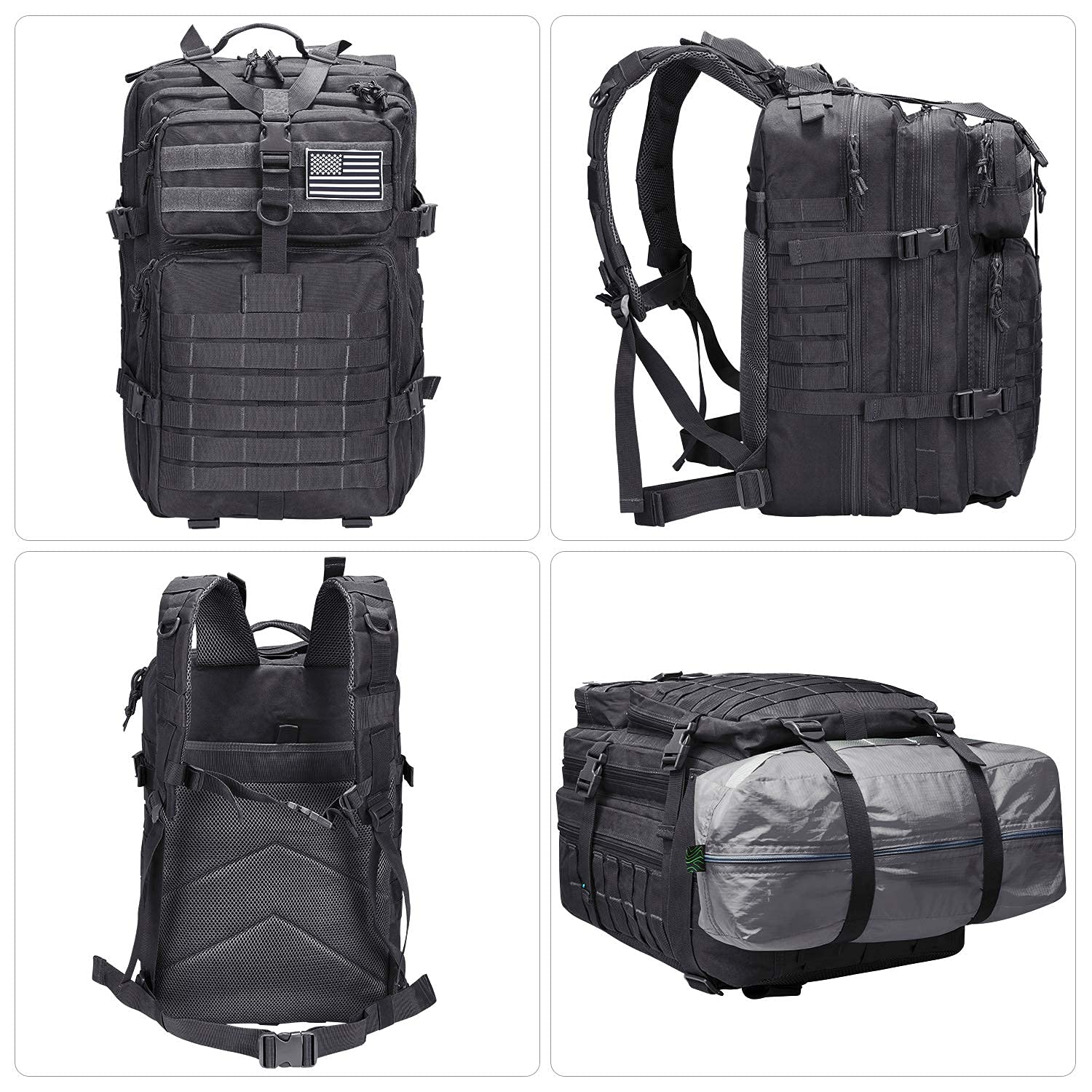 Prospo 40L backpack padded shoulder straps provide comfort during long hikes