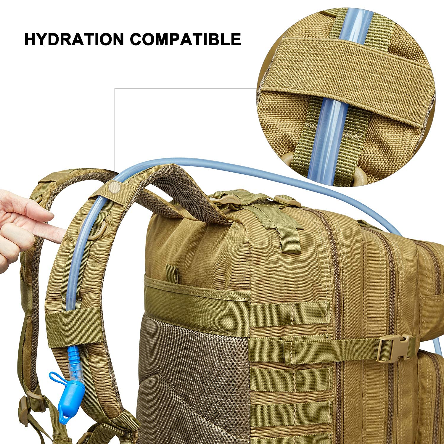 Prospo 40L 3-day-use backpack supports extended trips with organized storage.