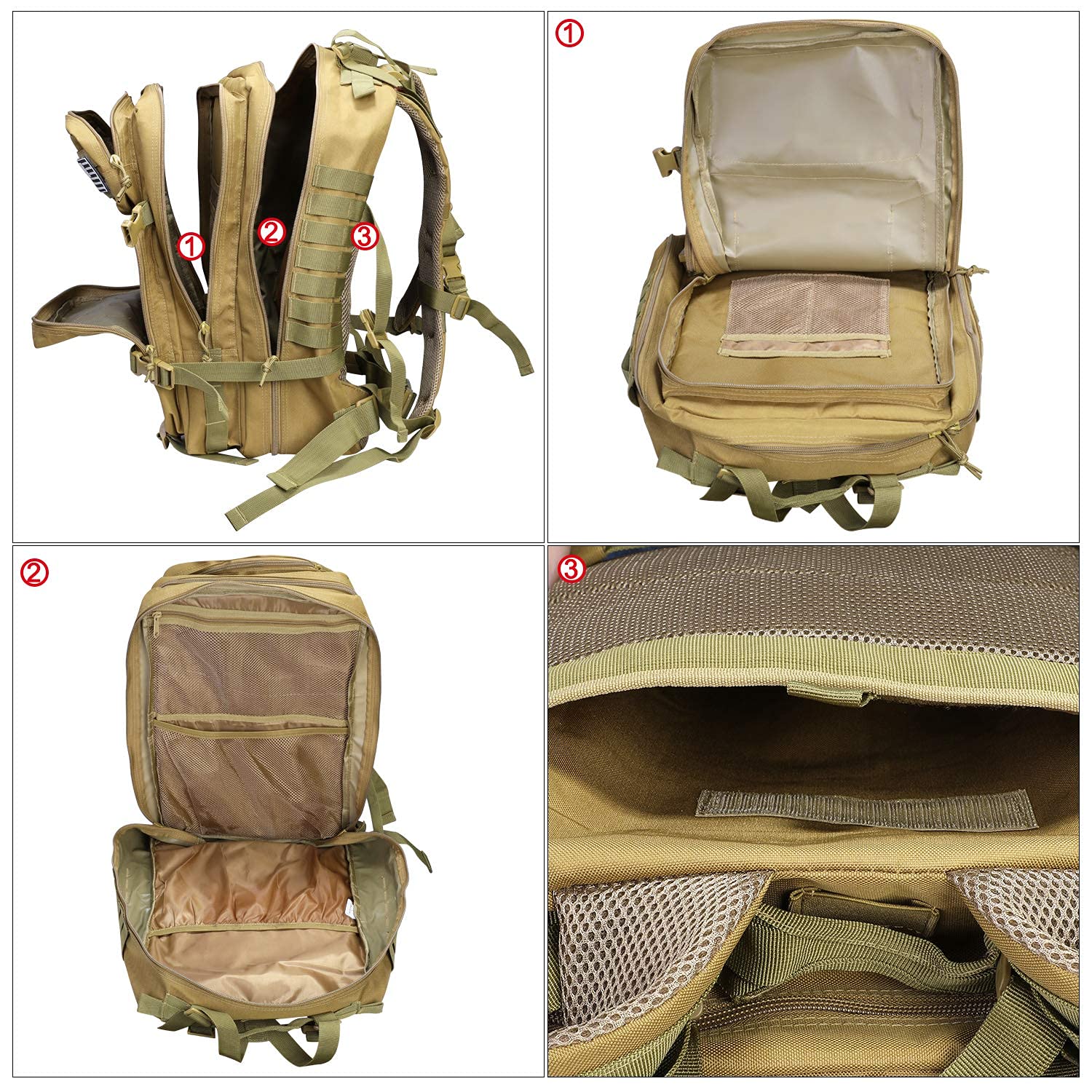 Prospo 40L backpack shoulder strap detail shows padded comfort for long carries.