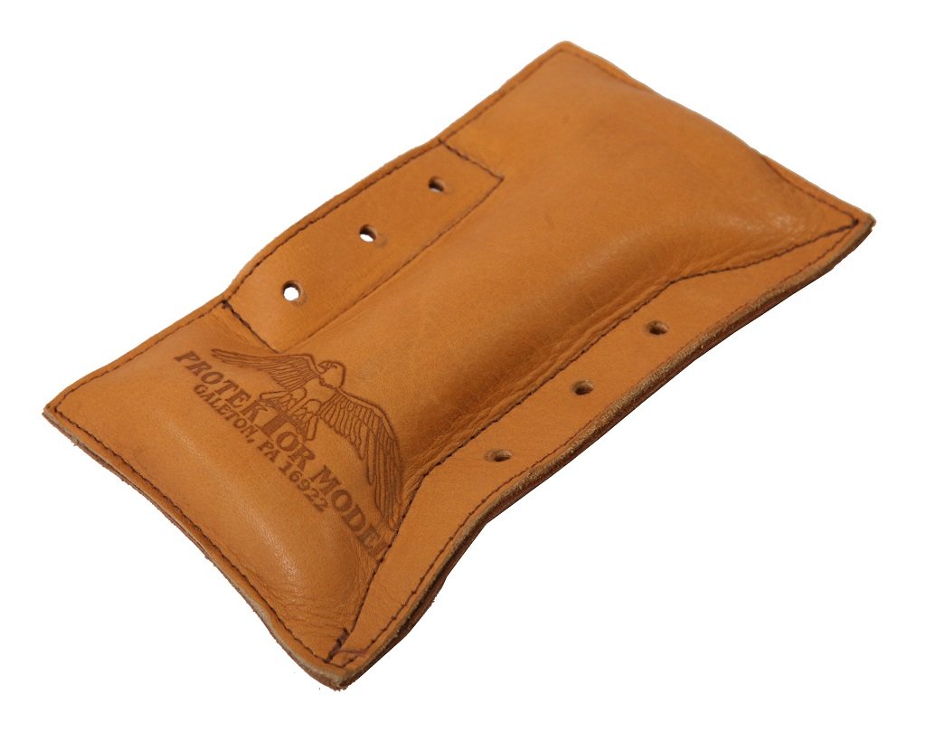Protektor Model front squeeze bag on a rifle bench rest, stabilizes alignment