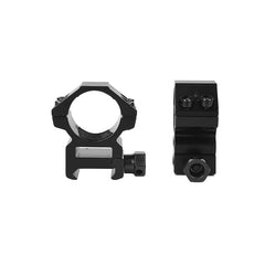 ProWildGear hollowed design ring-base emphasizes reduced weight and strong clamping