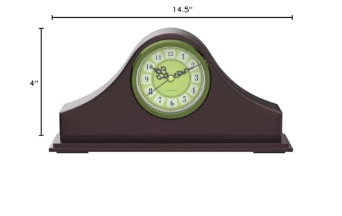 PS Products Mantel Concealment Clock mahogany finish blends with traditional decor