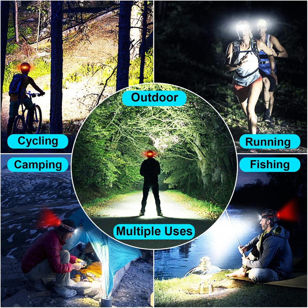 PSDRIQQ headlamp IPX4 waterproof design for rain and snow