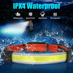 PSDRIQQ headlamp USB rechargeable with battery indicator