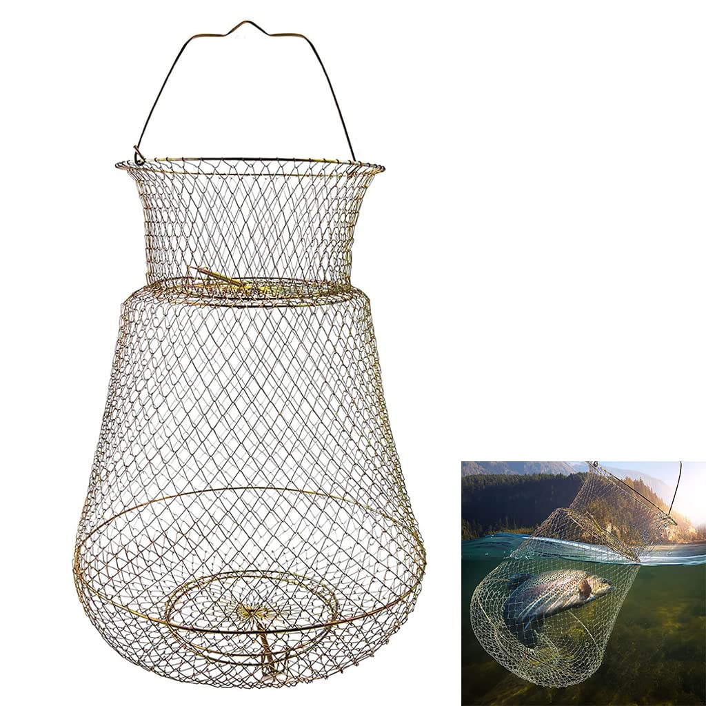 PSGGARY steel wire collapsible crab basket front view