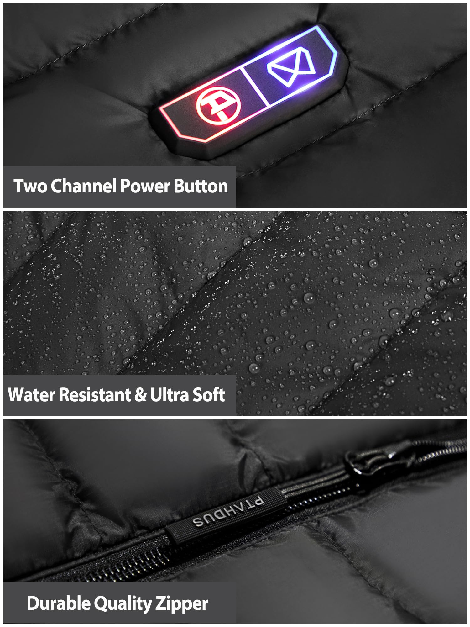 PTAHDUS battery pack powers quick heat and phone charging on the move.