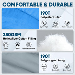 PTEROMY sleeping bag inner-pocket blue keeps small essentials secure during campsites.