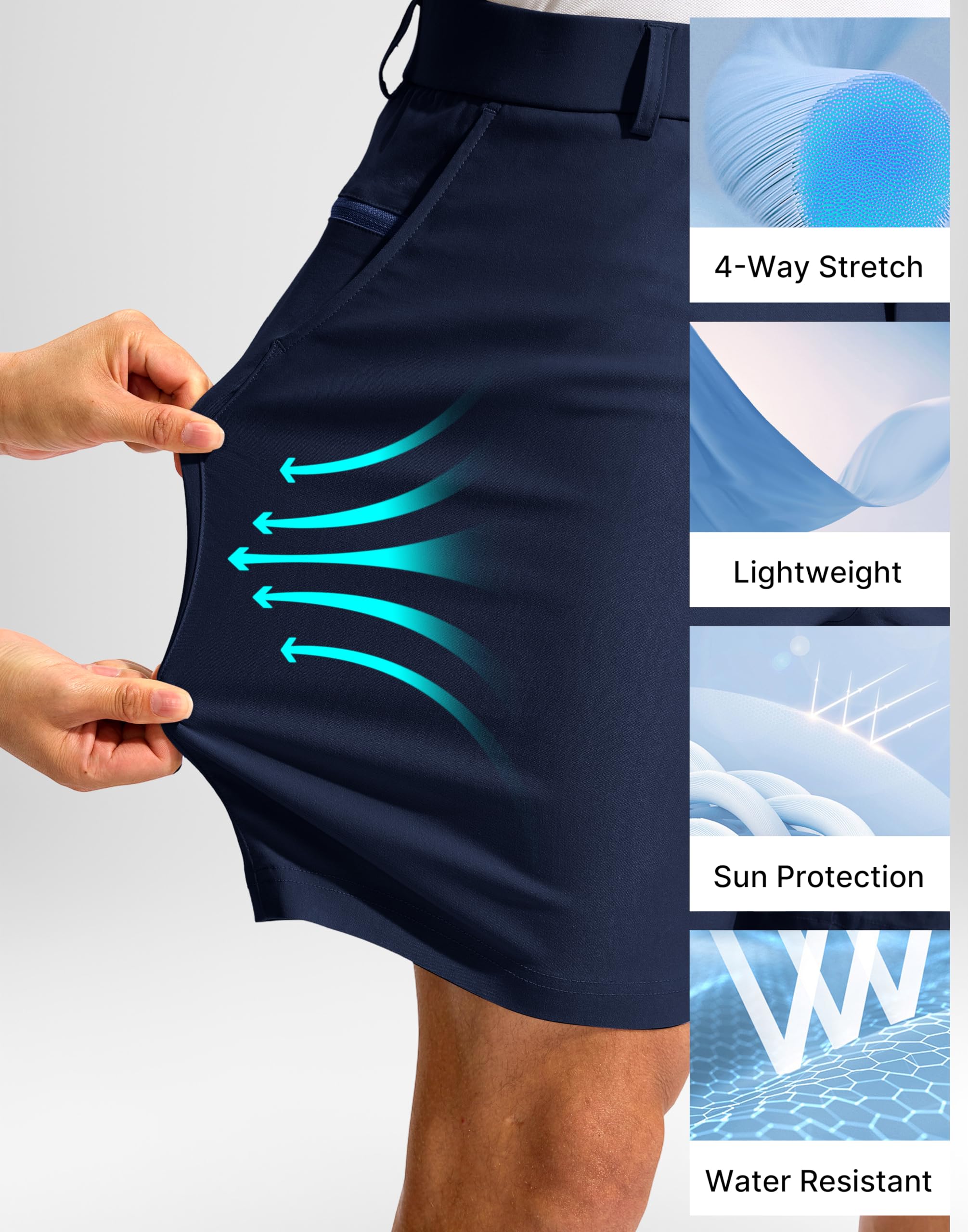 Pudolla 9-inch inseam on-model shot suggests extra coverage for longer rounds