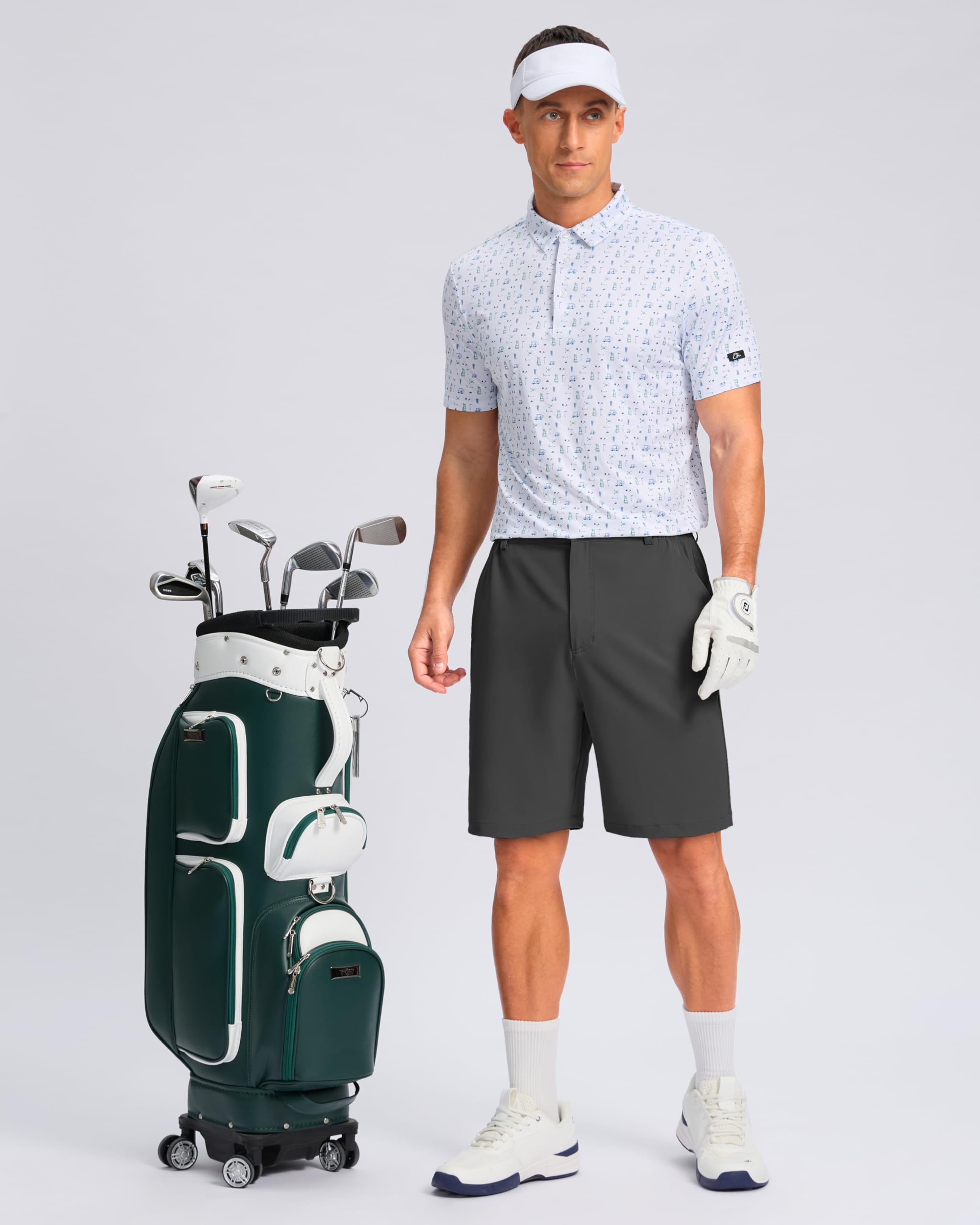 Pudolla charcoal shorts quick-dry-action shot ideal for travel and outdoor activity
