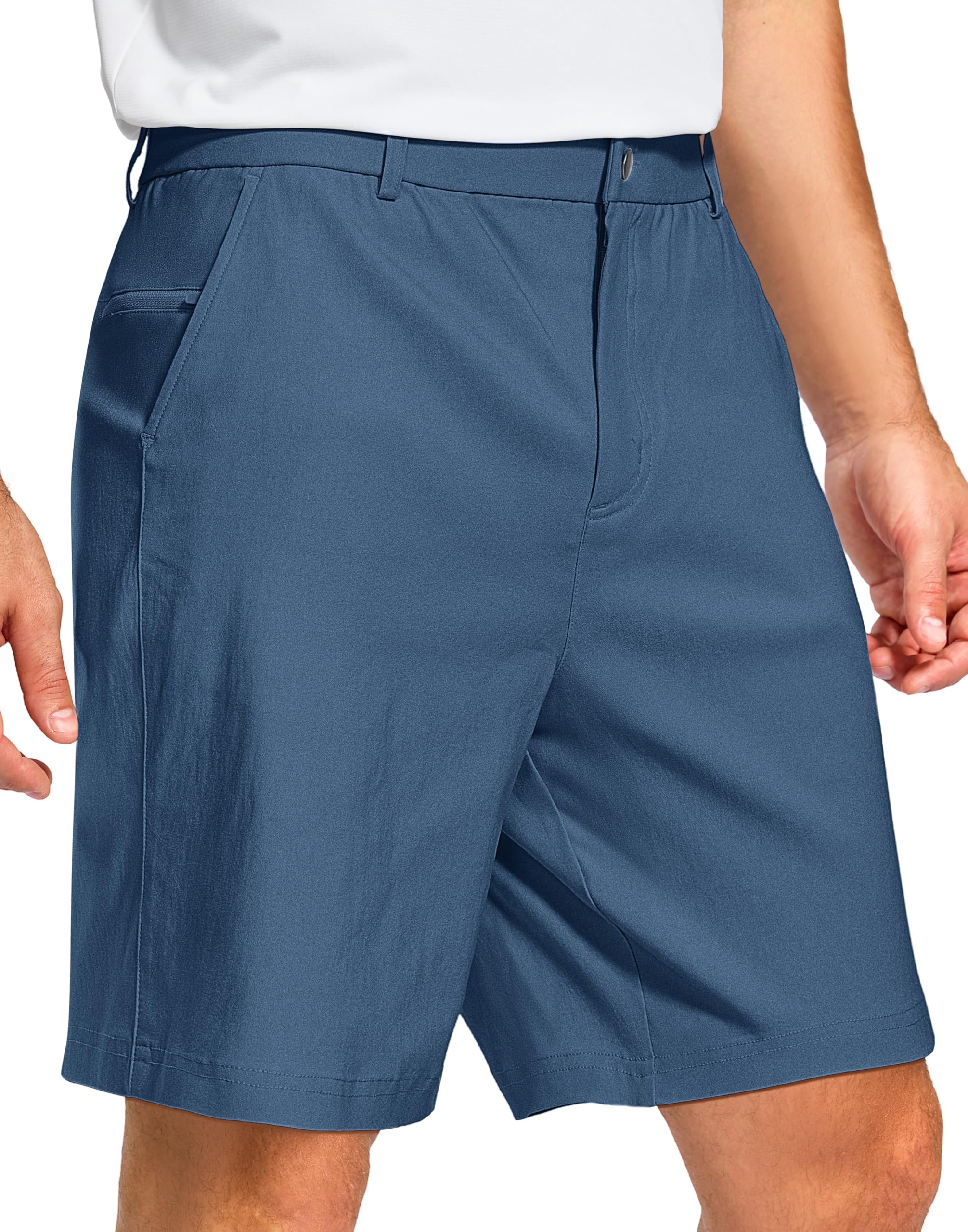 Pudolla golf shorts 7-inch inseam fabric dries quickly for hot days