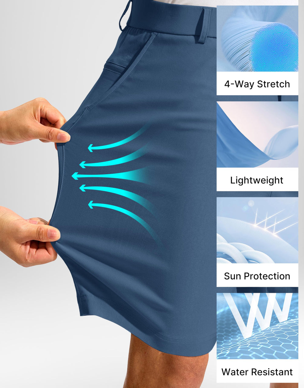 Pudolla breathable stretch fabric suits active all-day wear