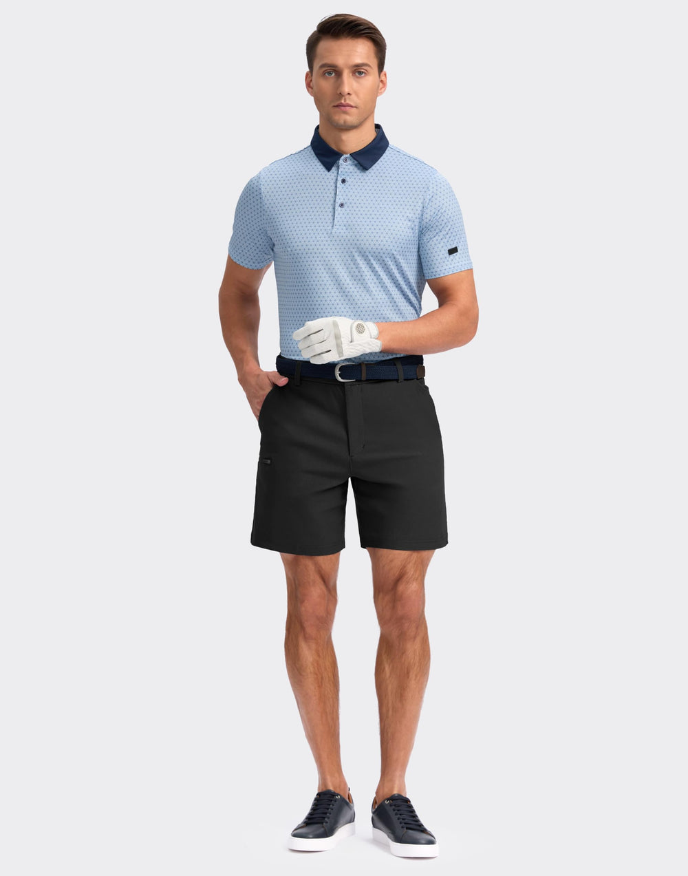 Pudolla Black 34 shorts in versatile daily use with practical pockets.