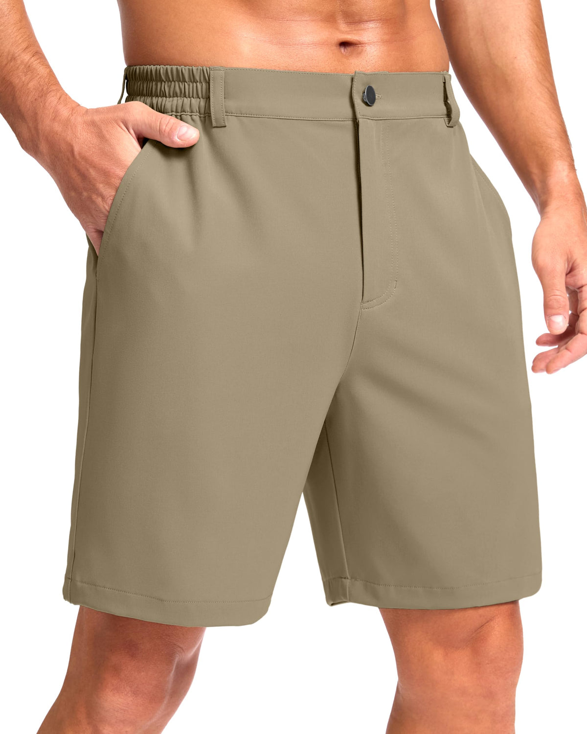 Pudolla men's casual shorts front view for everyday comfort