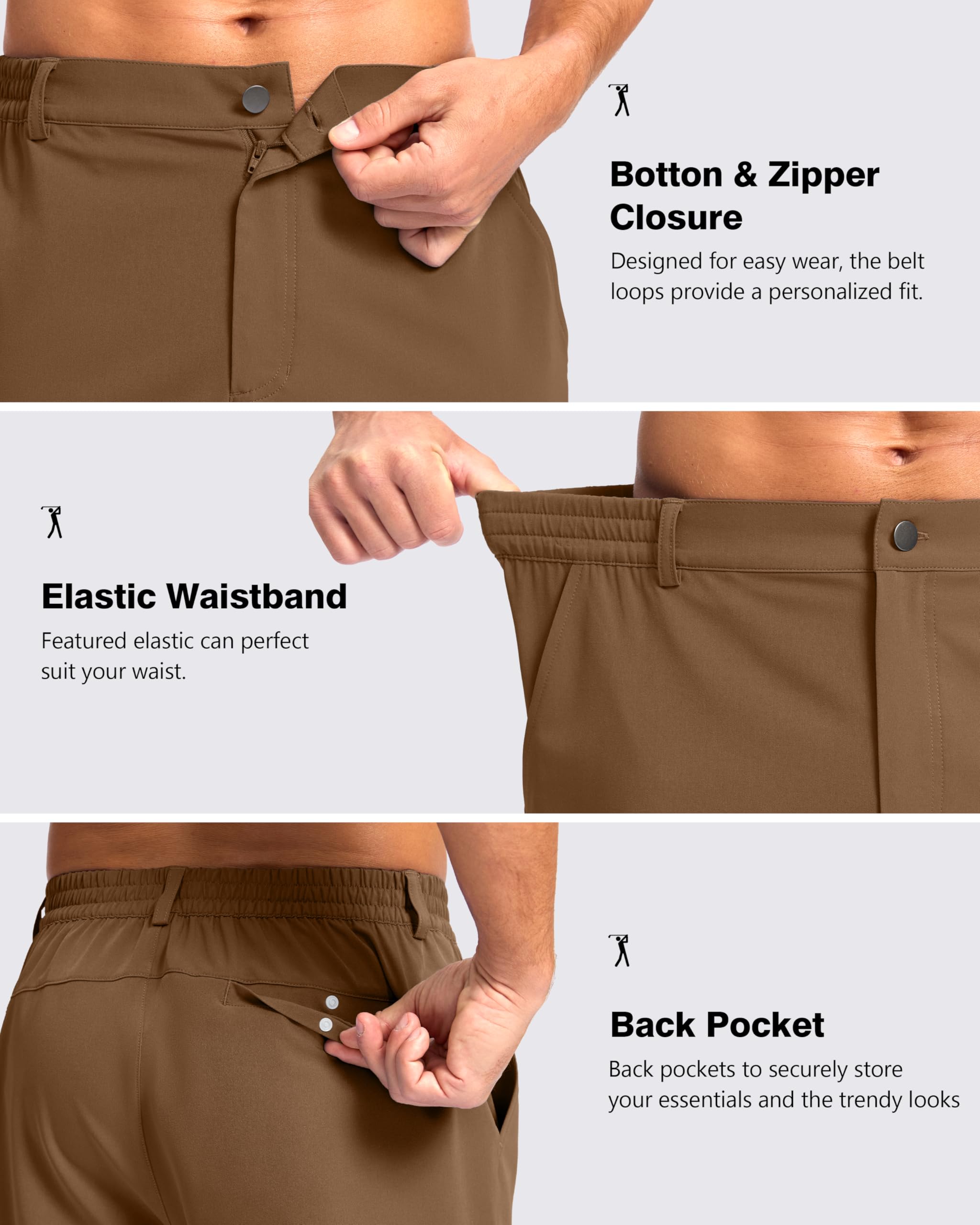 Pudolla shorts fabric demonstrating water-resistant quality that dries quickly after splashes.
