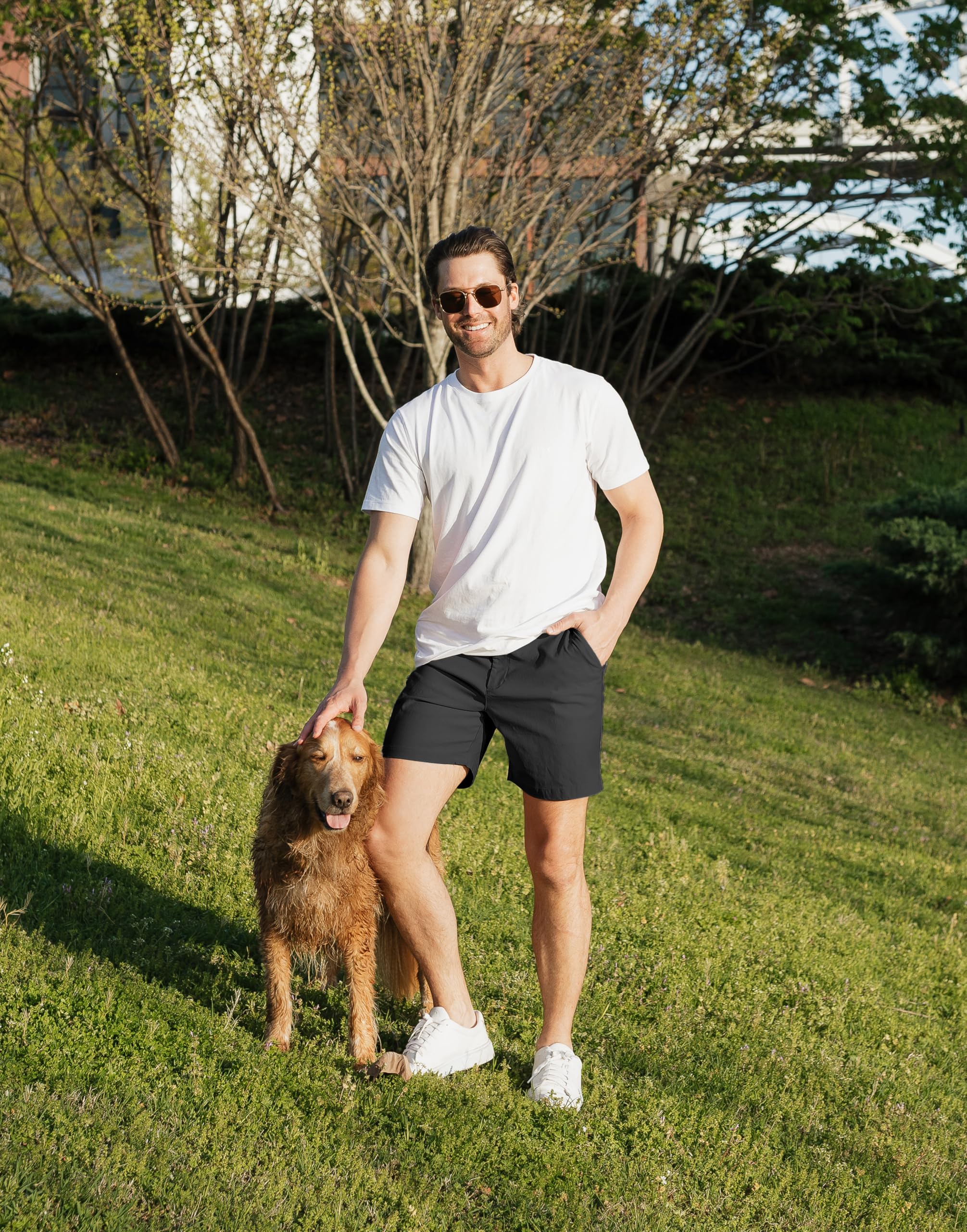 Pudolla shorts feature a zipper pocket for safe phone, keys, and cash on outings.