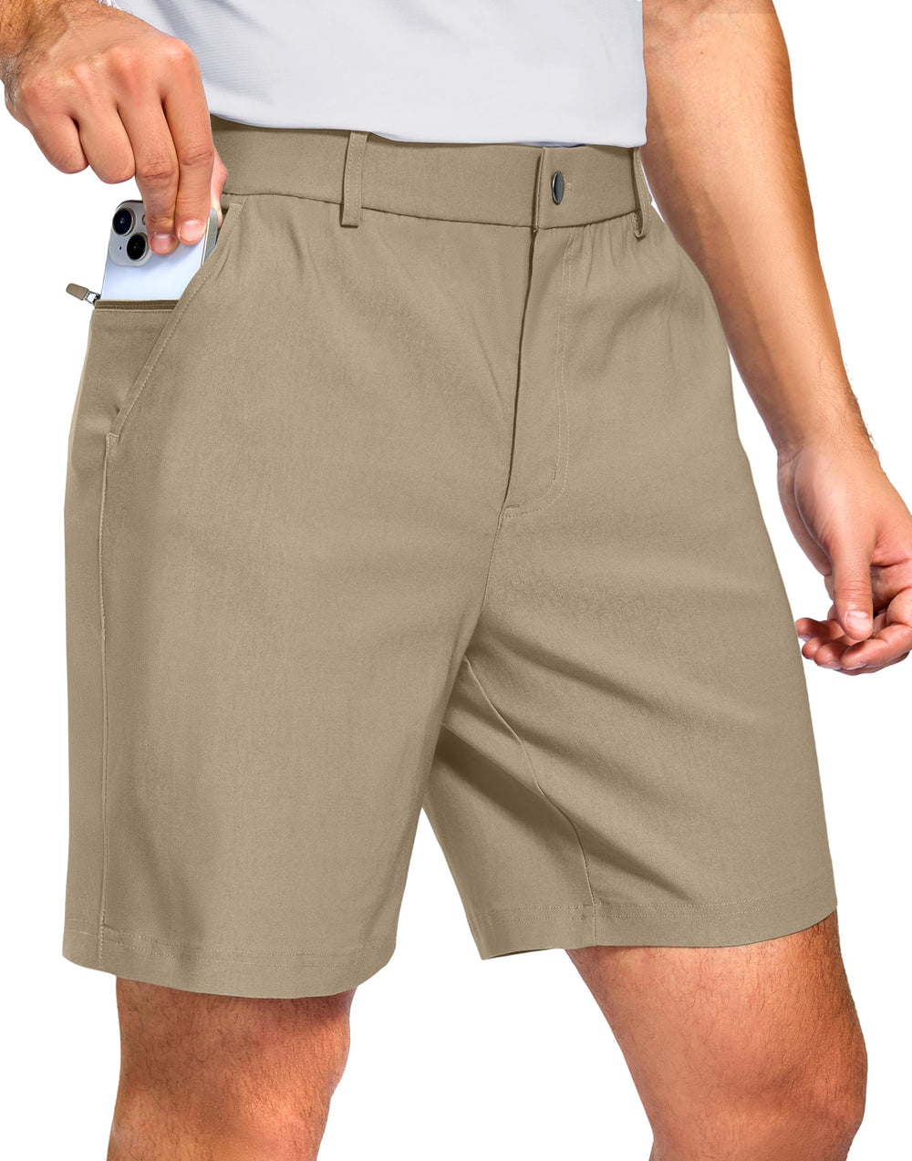 Pudolla men's golf shorts 7in inseam—flexible movement on the course.