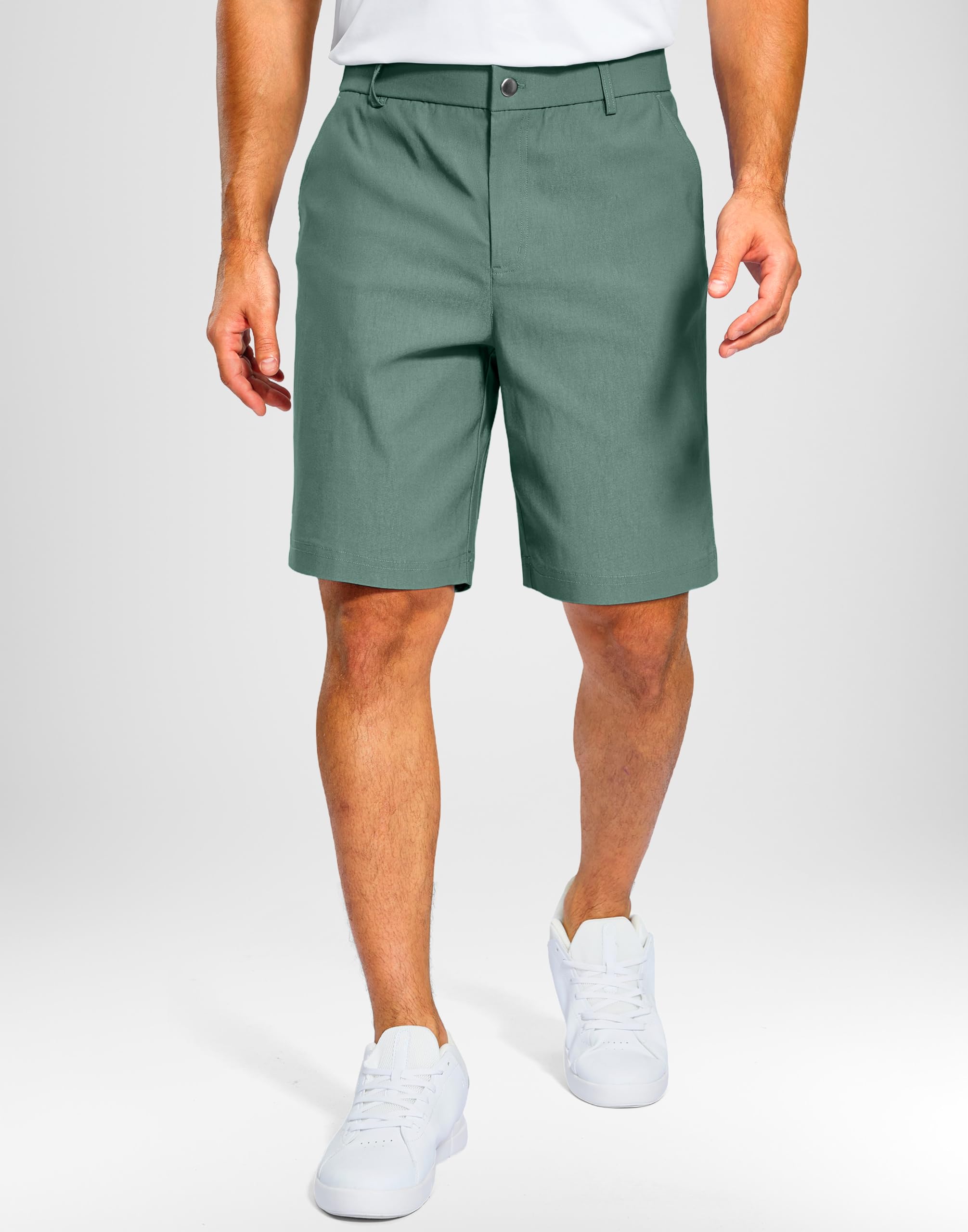 Pudolla golf shorts feature quick-dry fabric to stay cool on the course.