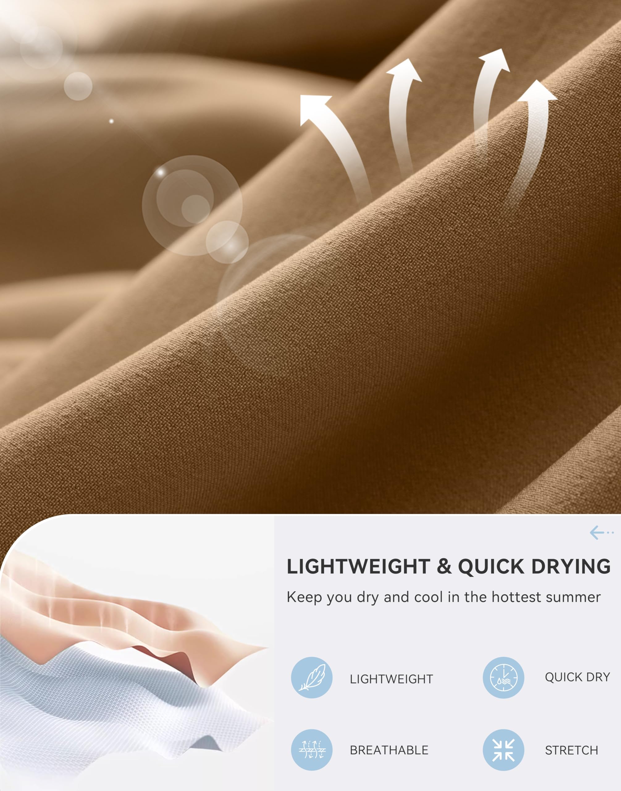 Pudolla water-resistant fabric close-up signals outdoor readiness.