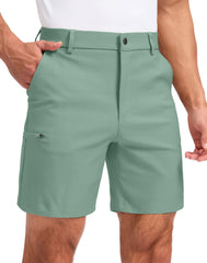 Pudolla men's shorts with four-way stretch fabric for flexible movement on the course