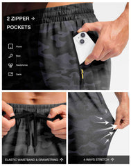 Pudolla men's sweatpants quick-dry fabric keeps you cool after outdoor runs.
