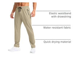 Pudolla pants fabric closeup shows water-repellent, quick-dry fibers for outdoor wear.
