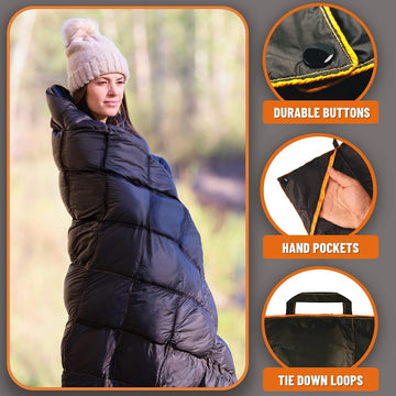 Puffer Wolf top-quilt hammock setup demonstrates versatile outdoor comfort.
