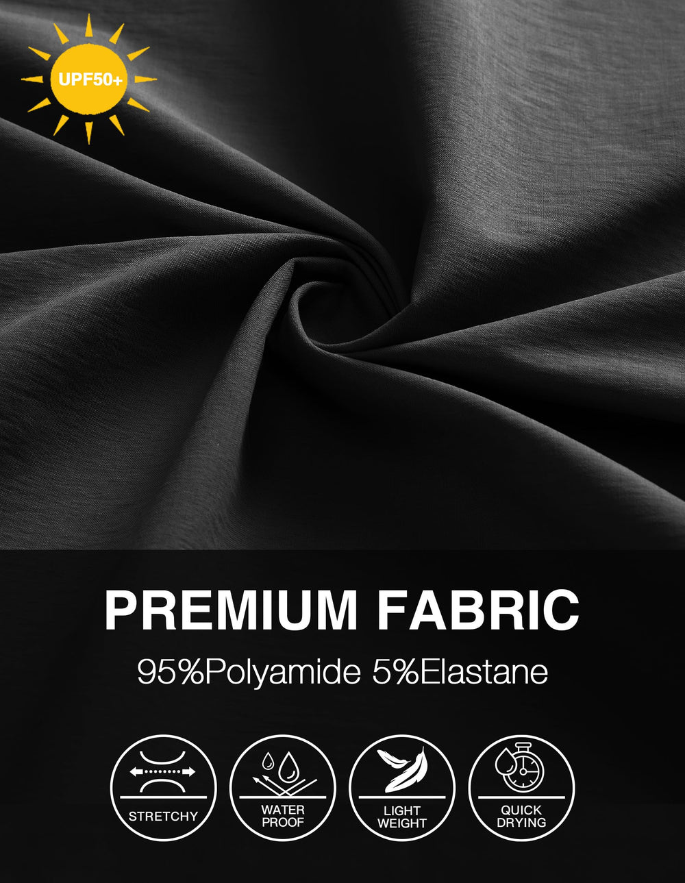 PULI golf shorts black color flat-front design emphasizing versatile styling.