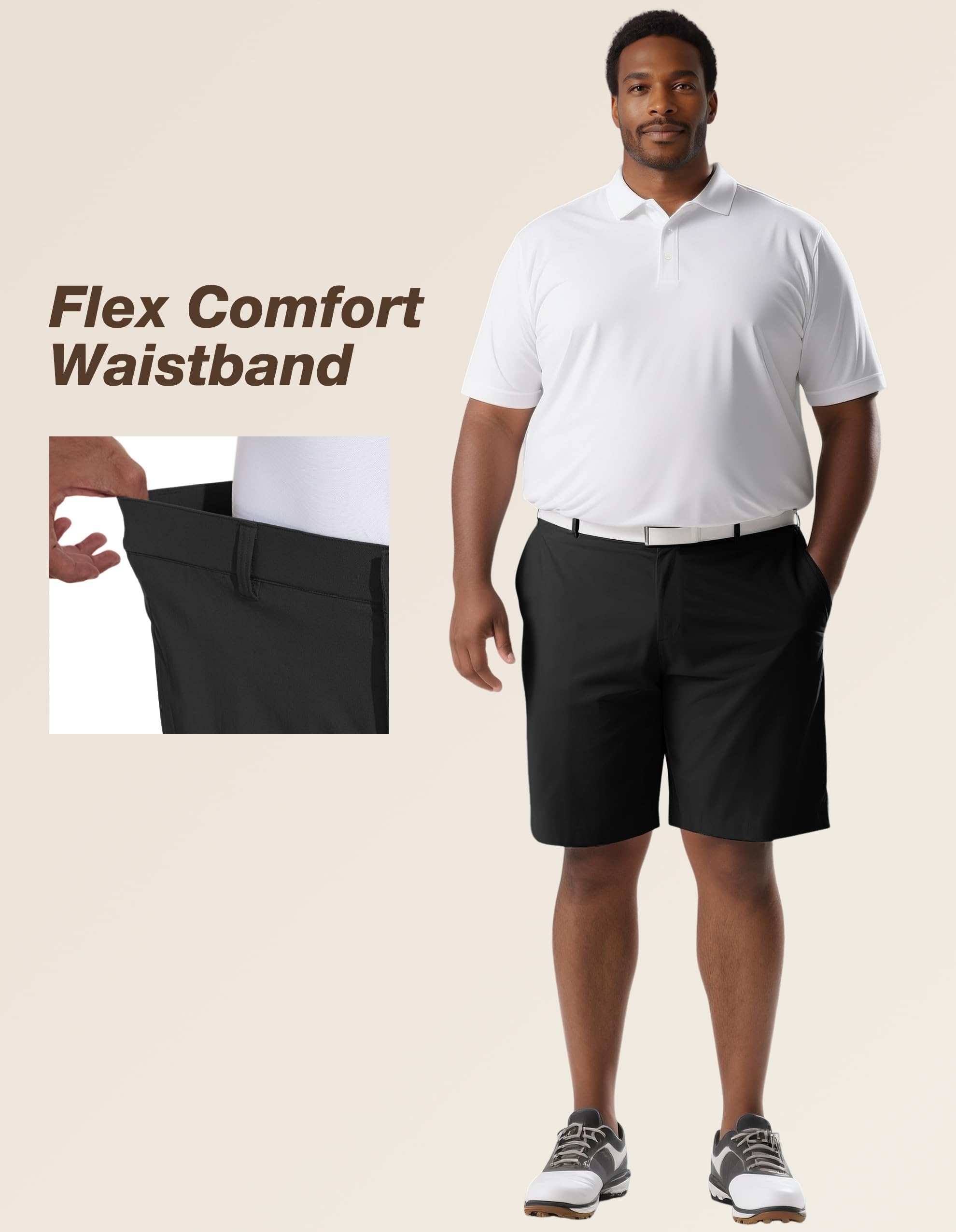 PULI golf shorts 5-pocket design to stow essentials like keys and phone.