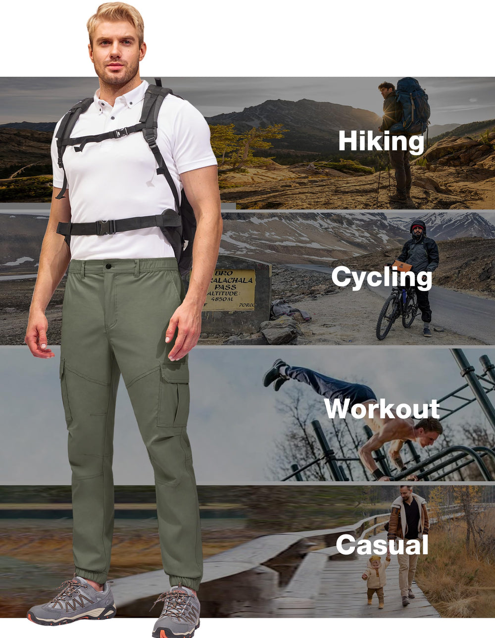 PULI cargo flap pockets illustrate organized gear for camping or fishing trips.