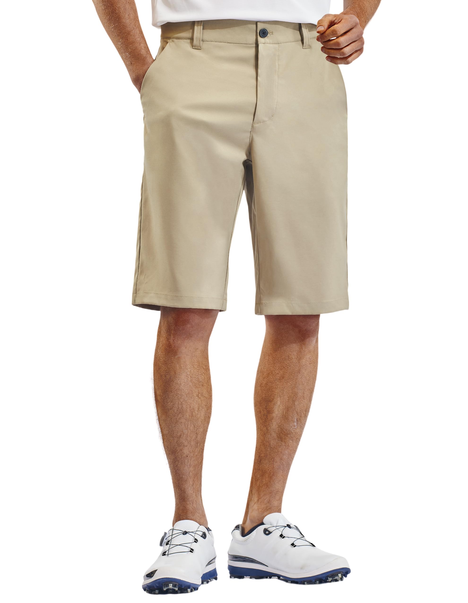 PULI men's hiking shorts front view for versatile outdoor comfort and all-day wear.