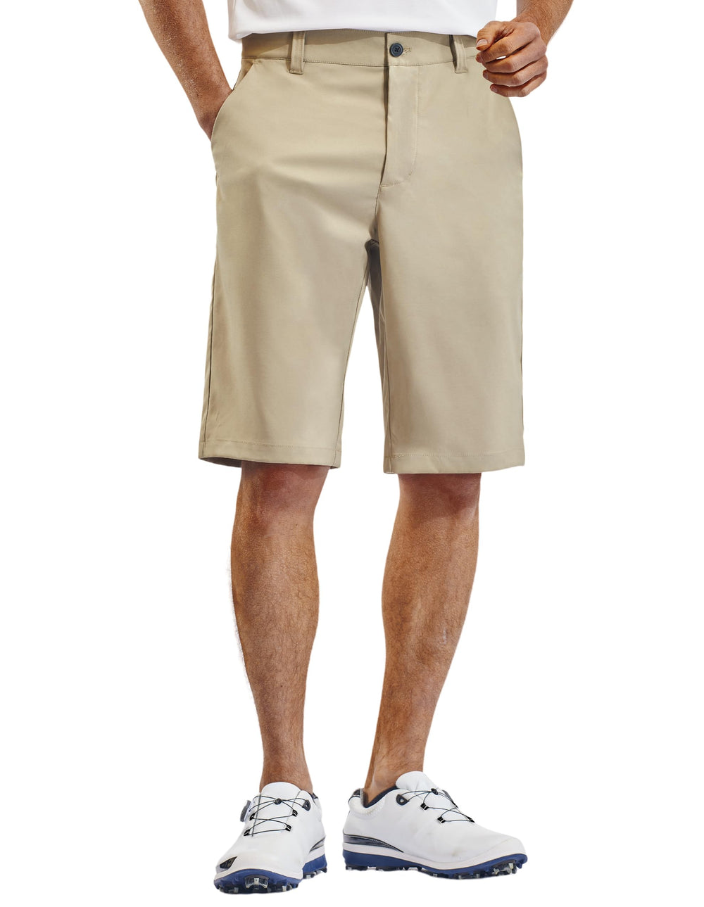 PULI men's hiking shorts front view for versatile outdoor comfort and all-day wear.