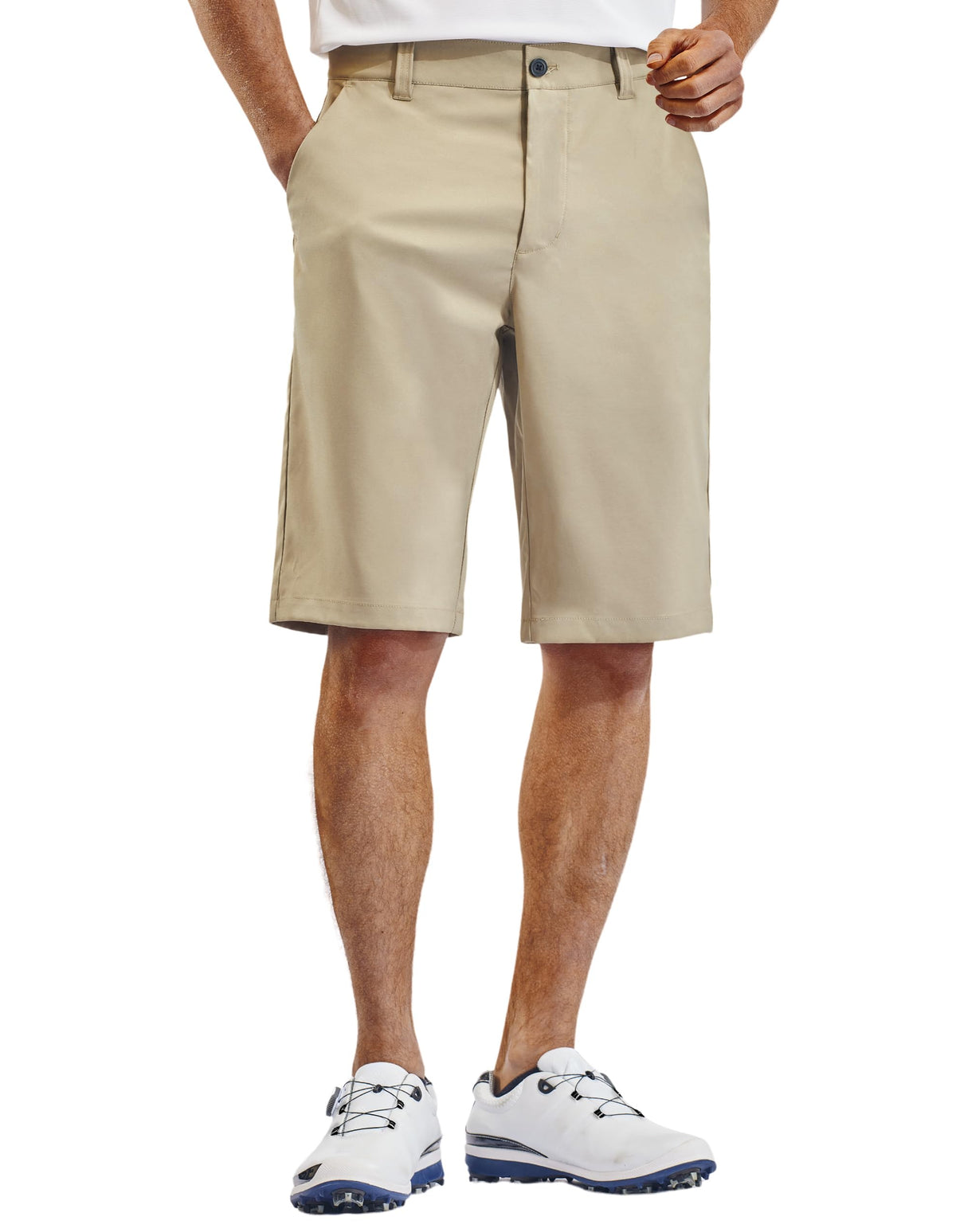 PULI men's hiking shorts front view for versatile outdoor comfort and all-day wear.