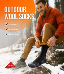 PULIOU socks showcasing arch support image demonstrates stabilized stride during hikes