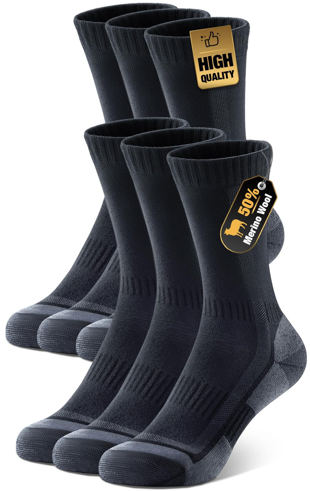 PULIOU merino-wool hiking socks close-up fiber weave emphasizes warmth and moisture wicking
