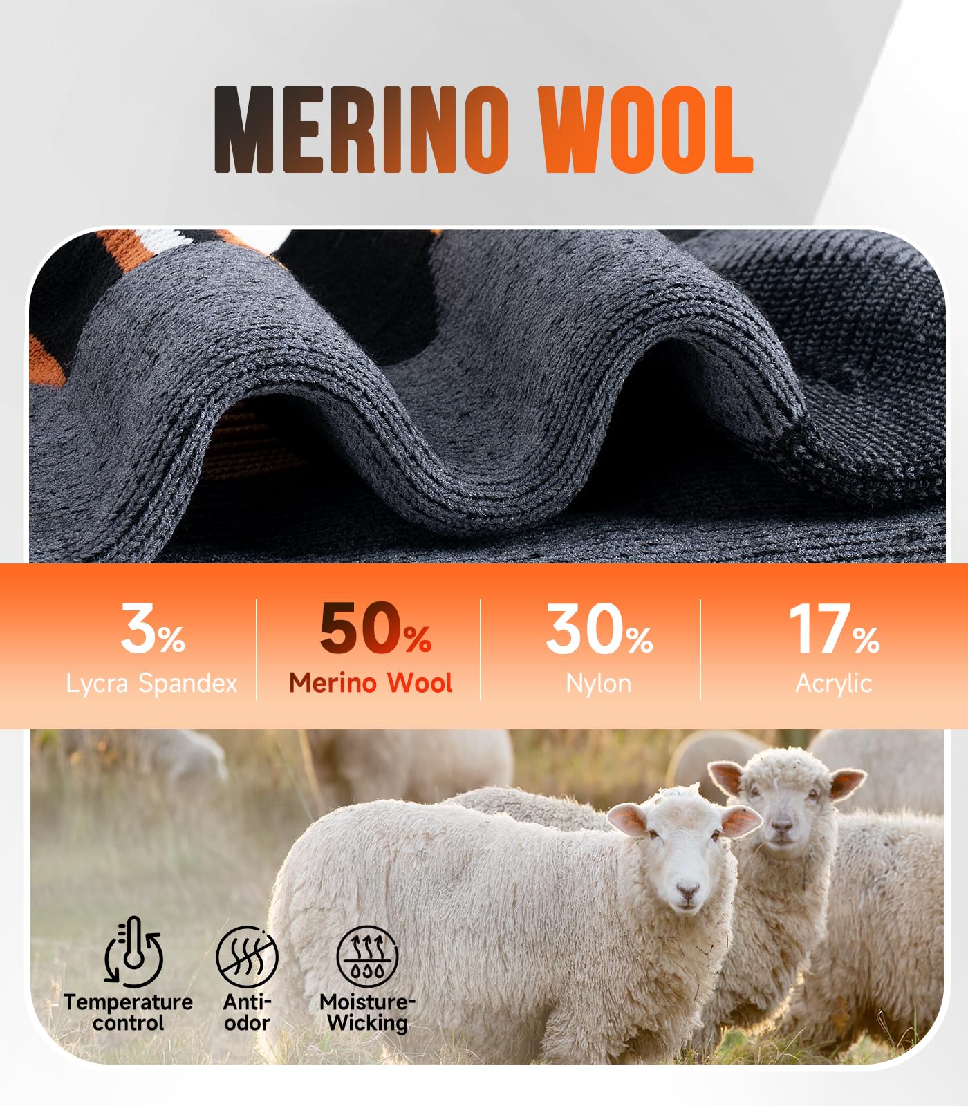 PULIO Merino Wool Socks arch-support closeup shows stable fit and reduced fatigue.