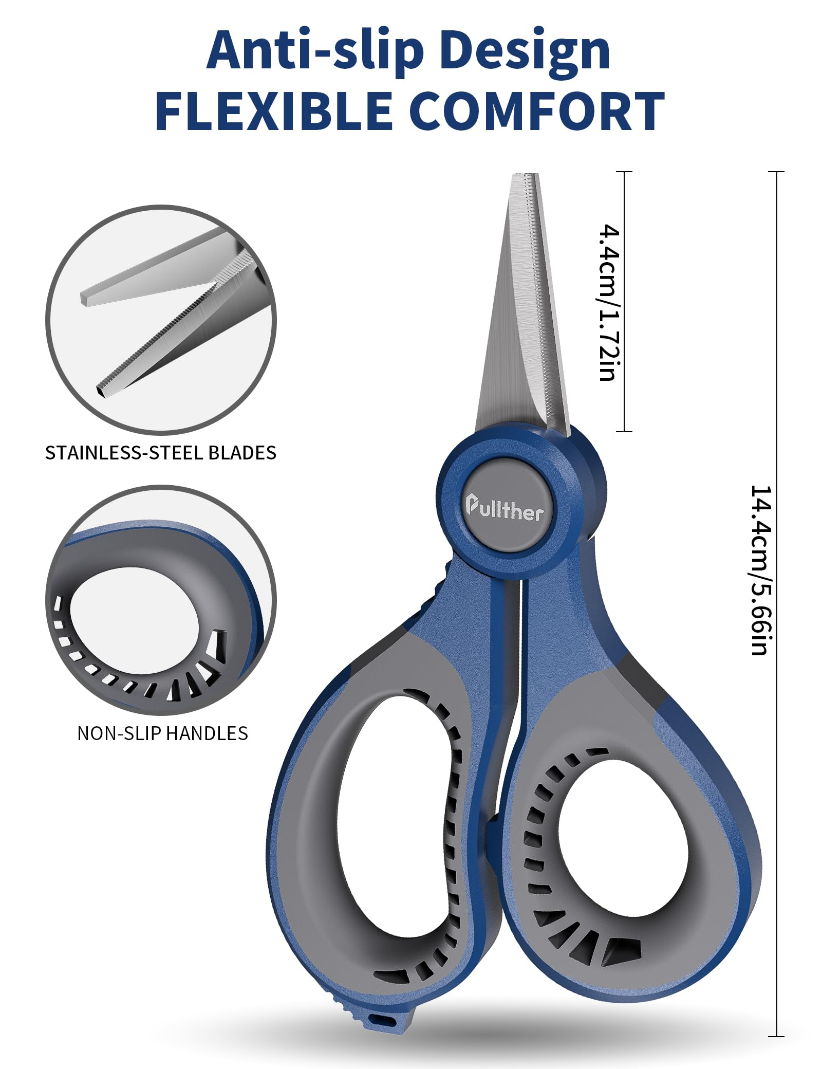 Braided line cutter blade close-up