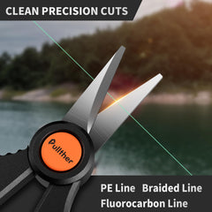 Braided line cutter suitable for braided line, fluorocarbon and mono