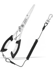 Pullther fishing needle nose pliers with stainless steel 2CR13 and lanyard