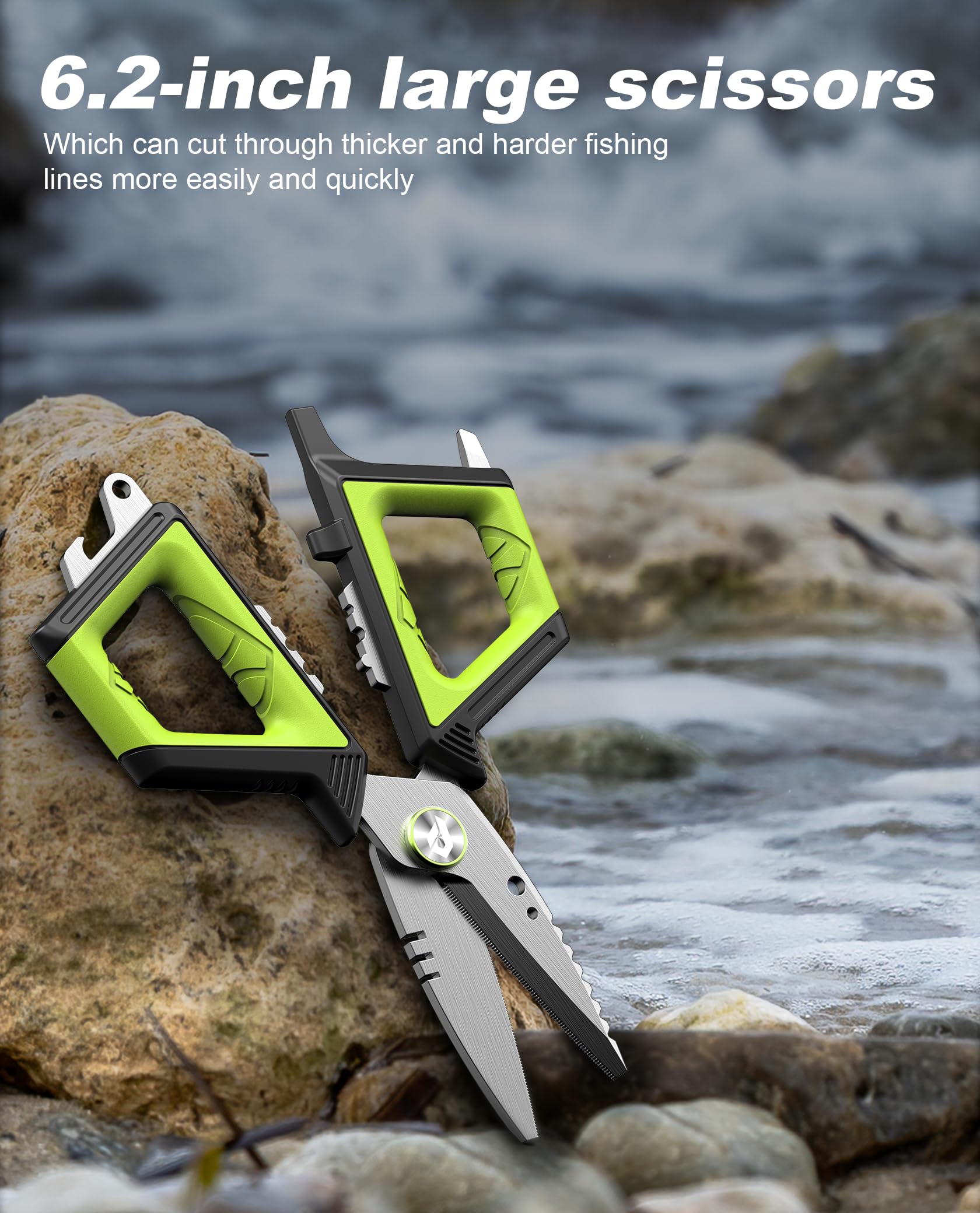 Close-up of micro-serrated blades