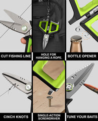 Pullther multifunction fishing tool for knotting and bait tuning