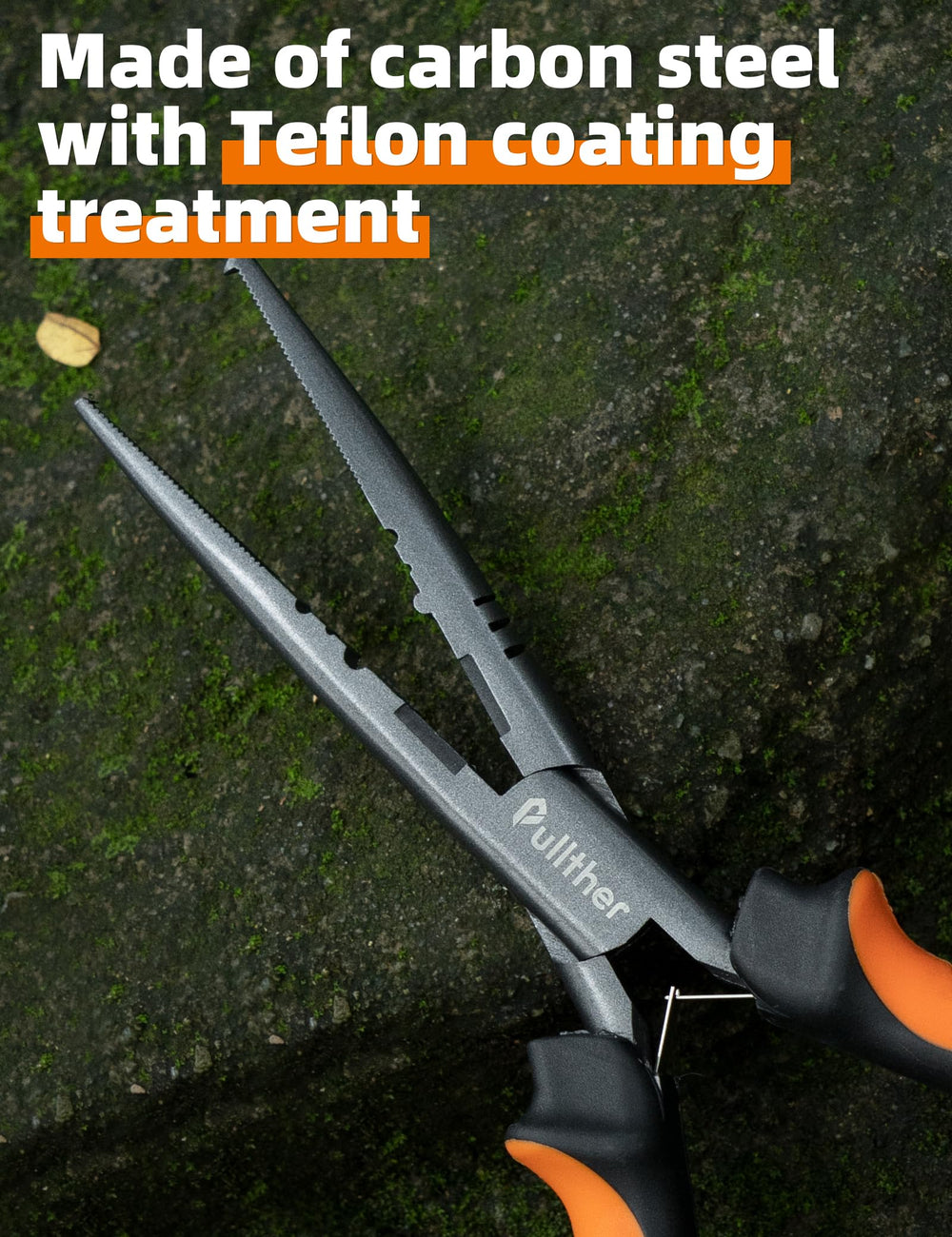 Pliers attached to a lanyard on a vest or boat