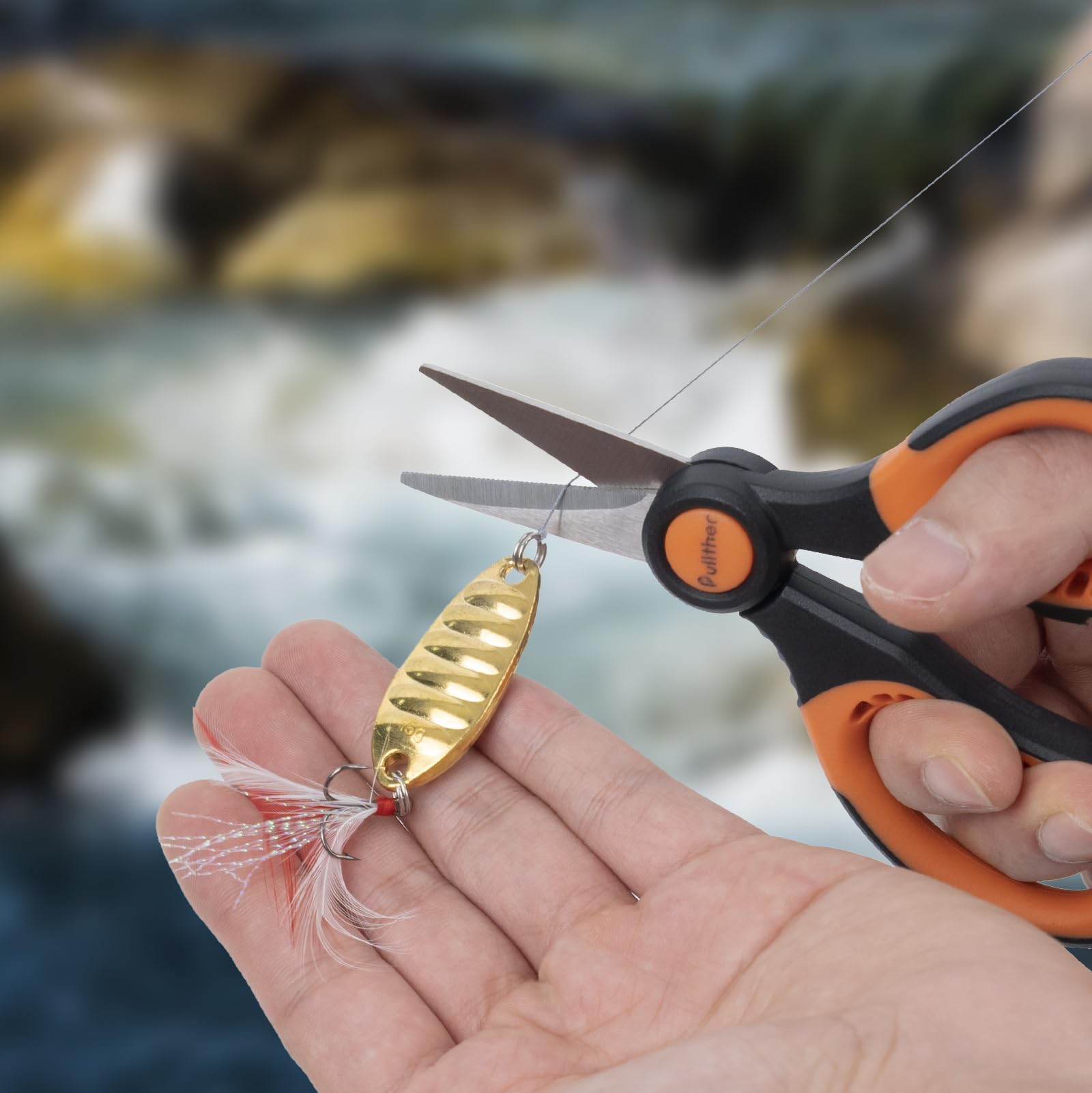Compact 5.66 inch fishing scissors ready for use