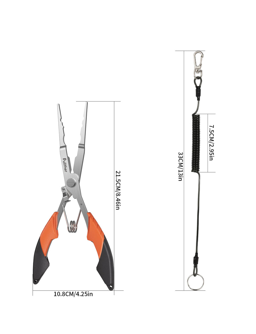 Spring-loaded nose pliers with locking clip