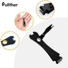 3-in-1 fly fishing line cutter with built-in knot jig