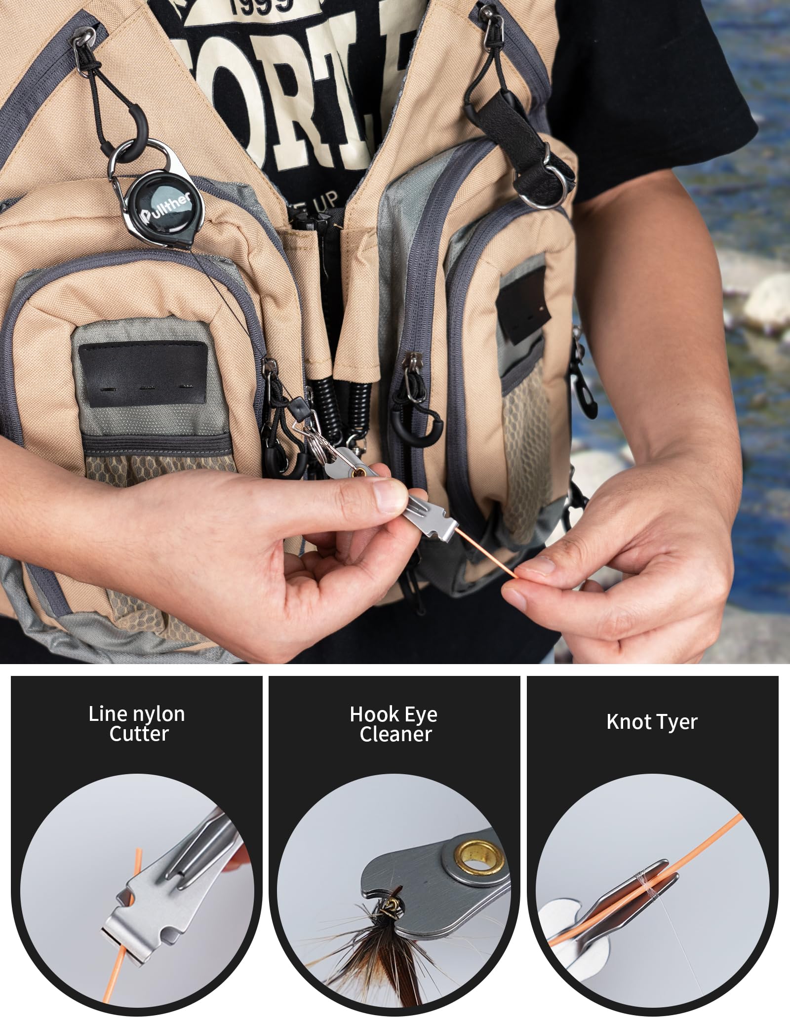 Pullther fly fishing accessories kit with eyelet cleaning spike